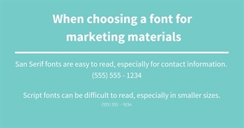 choosing a font for your marketing materials